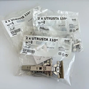 3 sets IKEA UTRUSTA Cabinet Door HINGE 2-pack 110 Degree 805.248.82 - Picture 1 of 6