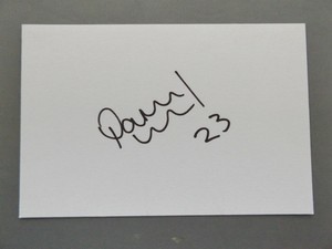 HAND SIGNED 6" x 4" WHITE CARD - DARREN WARD - FOOTBALL