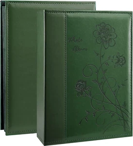 Photo Album 4X6 300 Photos, Extra Large Capacity Leather Cover Wedding Family Ph - Picture 1 of 12