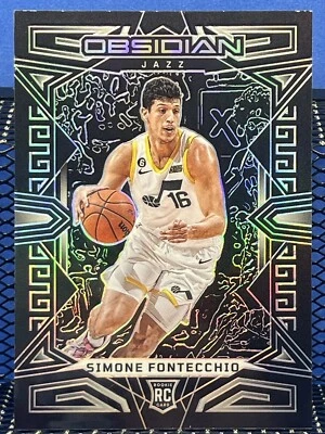 2022-23 Panini Obsidian SIMONE FONTECCHIO  Jazz Base 188 RC Rookie Card - Image 1 of 2