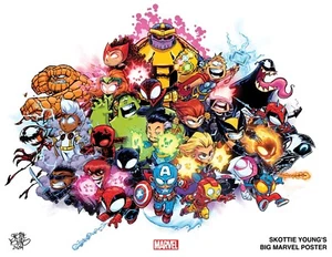 Skottie Young's Big Marvel Poster 24"x36" Rolled Sealed (Ships in Poster Tube) - Picture 1 of 1