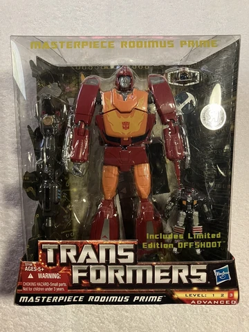 Transformers Toys R Us Exclusive Masterpiece Hot Rod/Rodimus Prime w/ Offshoot Cover