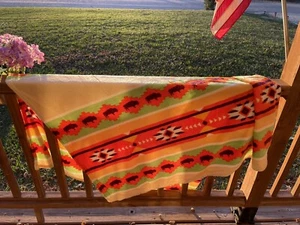 47x62” Soft Plush Throw American Indian Blanket Made By St Labre Indian School  - Picture 1 of 9