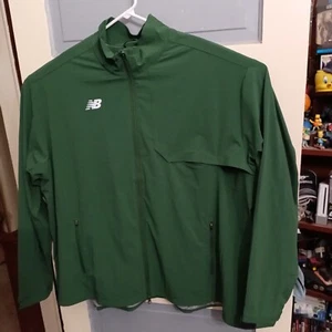 New Balance Dry Windbreaker Green Jacket 5XL Full Zipper Vented WN93 - Picture 1 of 24