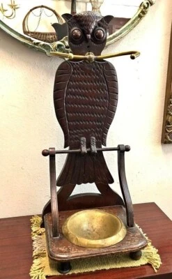 Owl Antique Cane Stand Owl Victorian - Image 1 of 4