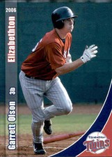 2006 Elizabethton Twins Grandstand #22 Garrett Olson Norway Maine Baseball Card