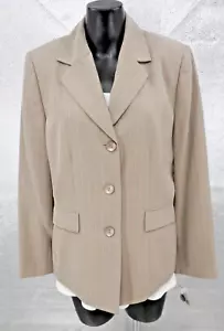 Le Suit Blazer Jacket Size 12 Button Up Lined Striped - Picture 1 of 11