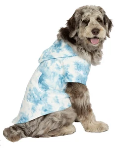 Doogie TieDye blau Haustier Hoodie - Bild 1 von 3