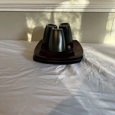 Black and Red Ceramic Dinner Set - Image 1 of 4
