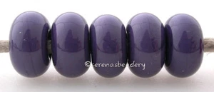 LAPIS * purple blue donut handmade lampwork glass spacer beads TANERES sra - Picture 1 of 4