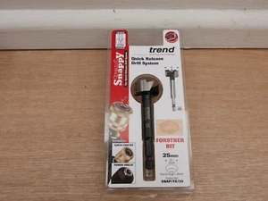 TREND 25MM X 80MM FORSTNER WOOD DRILL BIT 1/4" HEX SHANK SNAP/FS/25 - Picture 1 of 1