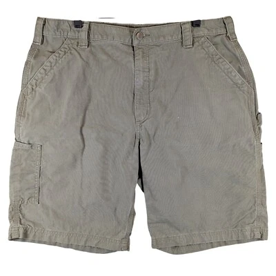Carhartt Original Fit Carpenter Shorts Workwear Utility Pockets Size 40 Brown - Image 1 of 4