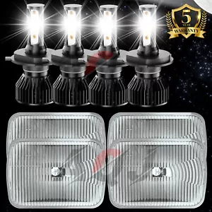 4PCS 4x6" LED Headlights Hi/Lo for Chevrolet Monte Carlo 1980-1988 El Camino DOT - Picture 1 of 20