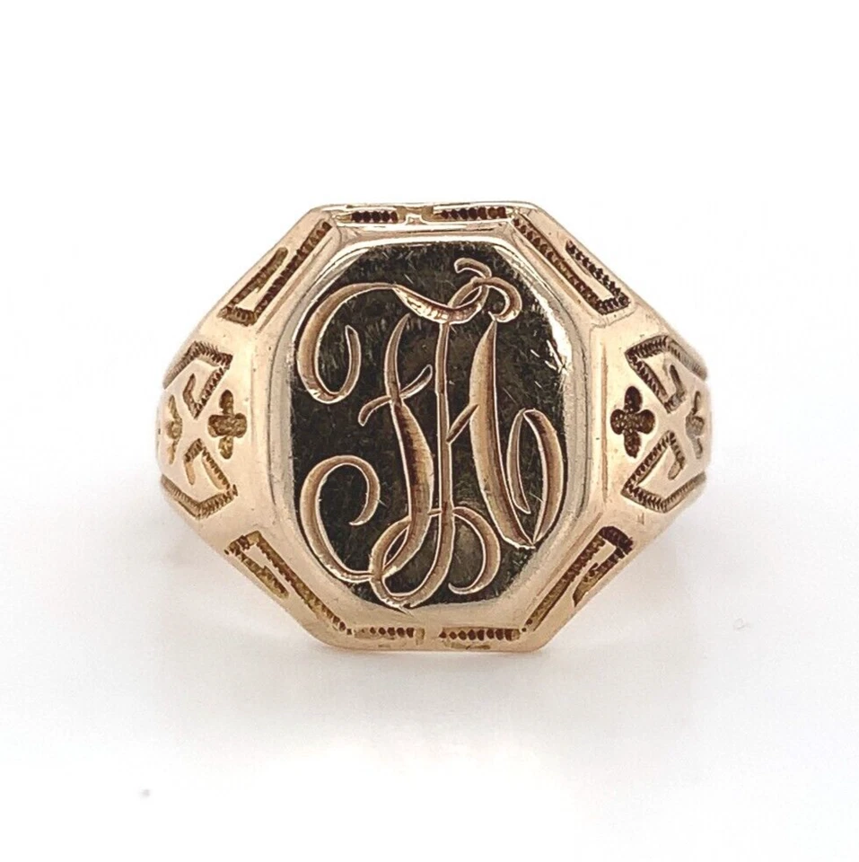 [Carat Weight] Ct No Stone Signet Ring 10k Solid Yellow Gold - Image 1 of 4