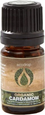 ECODROP Cardamom Essential Oil Certified Organic 100% Pure Natural Aromatherapy Oil 5ml