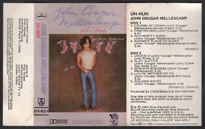 1983 MUSIC AUDIO CASSETTE TAPE - [ALBUM: UH-HUH] SINGER: JOHN COUGAR MELLENCAMP - Picture 1 of 5