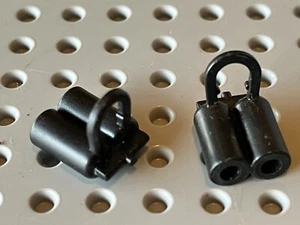 2 x LEGO Black Minifigure Airtanks Ref 3838 Minifig sp003 sp002 Set 6933 6832 - Imagen 1 de 1