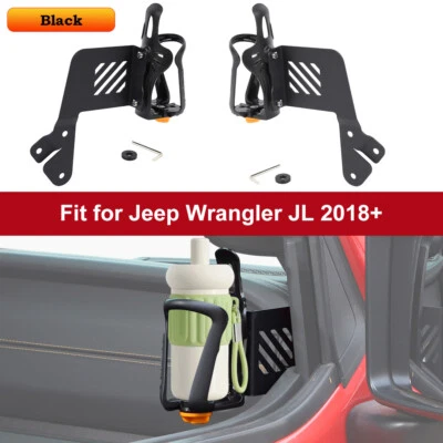 2x Door Cup Holder Bottle Drink Holder For Jeep Wrangler JL JT 2018+ Accessories Foto 1 de 4