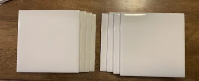 4.25 x 4.25 Arctic White Semi-Gloss Ceramic Wall Tile Made in USA (1 SF) 8 pc - Image 1 of 4