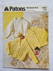 Patons Knitting Pattern 1660 - Babies Sweater and Cardigans - Good Used - Picture 1 of 2