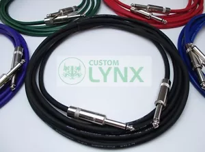 Rean Neutrik Straight Jack Guitar Lead. 6.35mm 1/4" Plugs. Electric Pro Cable  - Picture 1 of 11