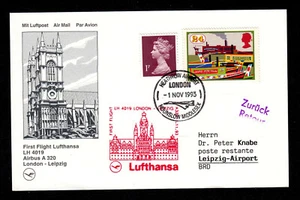 11073/ Lufthansa Erstflug 1993 – LH 4019 – London – Leipzig - Picture 1 of 1