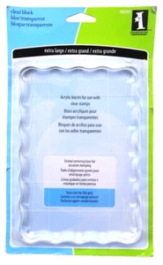 Inkadinkado Extra Large Acrylic Mounting Block for Clear Stamps NEW 4.5'' x 6.5" - Picture 1 of 2