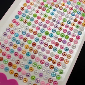 3 Sheets of 294pcs 5mm Color AB Sunflower Self-Adhesive Rhinestones Stickers - Picture 1 of 9