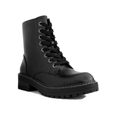 Botas de combate Sugar para mujer 6 M negras con cordones a media pantorrilla nuevas en caja JT6 Foto 1 de 4