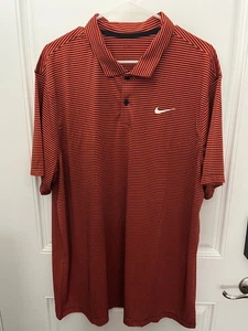 NUEVO Nike Hombres Dri-Fit Polo Núcleo Rayas Golf Tenis Camisa Naranja Negro Talla 2XL - Imagen 1 de 4