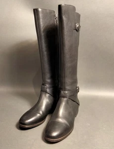 UGG Australia Beryl Knee Boots Black Leather UK 5 1/2 EU 38 EW/AM - Picture 1 of 9