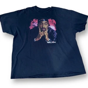 TUPAC SHAKUR Poetic Justice T-shirt Size XXL Rapper 2Pac Graphic Black Tee - Picture 1 of 5