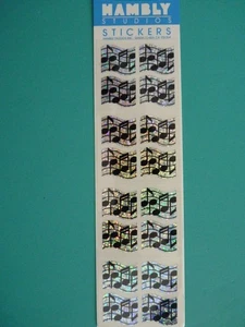 MINI BASTONES MUSICALES Pegatinas Prismáticas (1) Hoja Sellado Paquete Hambly - Imagen 1 de 1