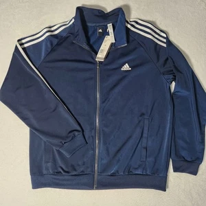 NWT Adidas Originals Men's XL Track Tops Blue White Stripes Track Jacket - Picture 1 of 6