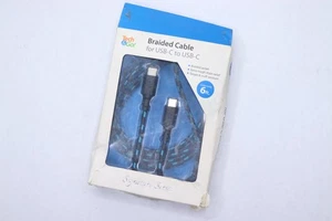 Tech and Go 6 ft. Braided Cable for USB-C to USB-C - Picture 1 of 4