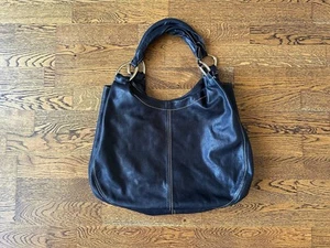 Women's Vintage Y2K Miu Miu Leather Hobo Bag Black - Picture 1 of 15
