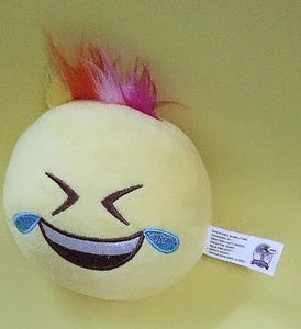 Cuscino Peluche Emoji Ridere Emoticon Giallo Cuscino Rotondo Giocattolo Morbido 4,5" - Foto 1 di 3