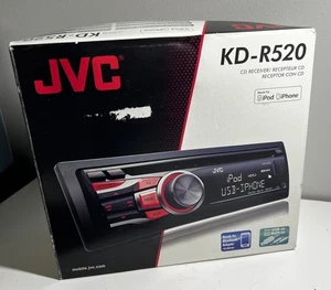 JVC KD-R520 CD Receiver Car Stereo Head Unit w/Remote USB, iPhone - New Open Box - Picture 1 of 12