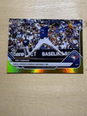 2025 MLB Topps NOW 782 TREY YESAVAGE 1ST WIN TOR BLUE JAYS ROOKIE GOLD /50 - Image 1 of 3