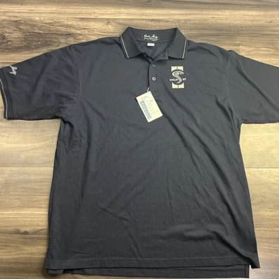 Camisa polo masculina Shelby manga curta preta 3XL - Imagem 1 de 4