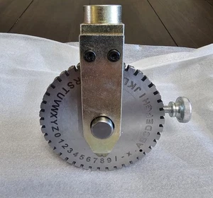 Deboss Metal Embosser Label Stamping Embossing Marking Machine w 4mm Print Wheel - Picture 1 of 5