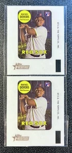 (x2) 2018 Topps Heritage Wal-Mart 1969 Topps Decals RAFAEL DEVERS #14 Rookie RC - Picture 1 of 4