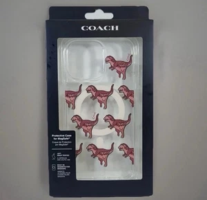 Coach Rexy Glitter Dinosaur iPhone 15 pro max Protective MagSafe Clear Case - Picture 1 of 4
