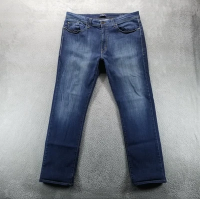 Fidelity Jeans Mens 38x30 Blue Jimmy Straight Stretch Preppy Dark Wash Denim - Image 1 of 4