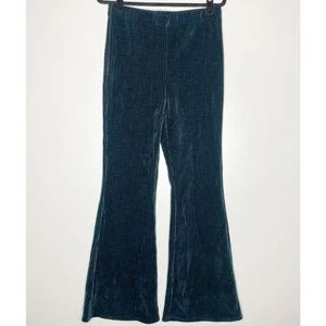 New Chaser Corduroy Velour High Waist Pull On Flare Pants Women's Size Large - Picture 1 of 7