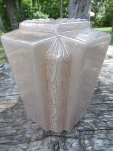 ANTIGUA LUZ DE TECHO GLOBO VIDRIO OPALESCENTE TRANSPARENTE ART DECO 1930 ART DECO Nouveau vintage - Imagen 1 de 9