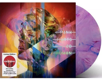 P!nk - Hurts 2B Human Pink & Blue Translucent Marble Colored Vinyl 2LP RARE NEW - Image 1 of 4