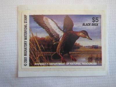 2001 MN State Migratory Waterfowl Duck Stamp Dept. of Natural Resources M/NH OG - Image 1 of 2