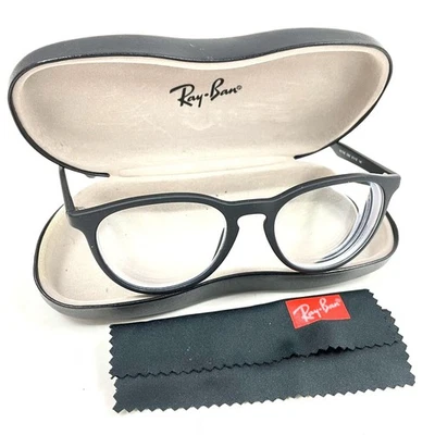 Ray Ban RB7046 Matte Black Round Full Frame Glasses for Frames w/ Branded Case - Bild 1 von 4