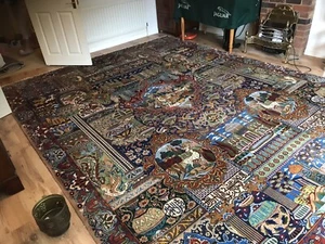 Persian Kashmar Hand Woven Rug Unique Design 392cm X 299cm Excellent Condition - Picture 1 of 11